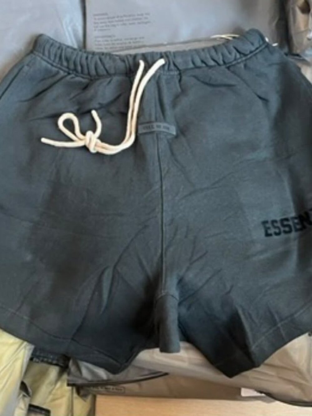 Jet Black Cream Shorts